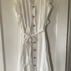 Apt. 9 White Sleeveless V-Neck Sundress